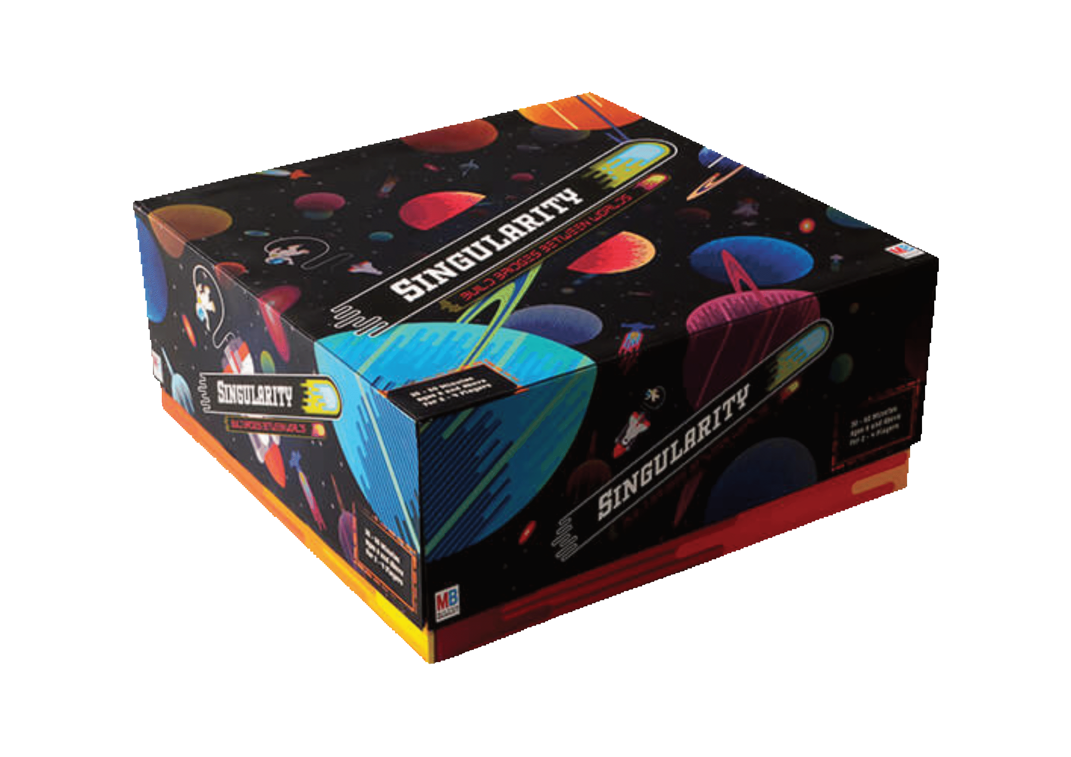 Bordspel doos met speelse illustraties